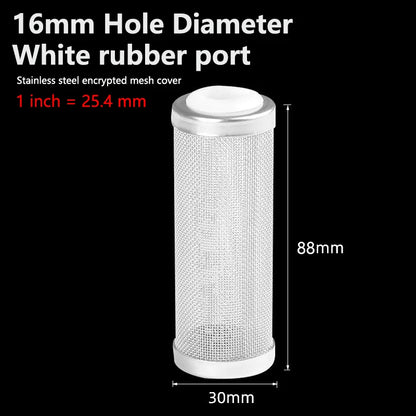 12/16mm Aquarium Inflow Inlet Filter Stainless Steel Mesh Net Guard Fish Tank Filter Accessories Intake Strainer Prefilter Cover