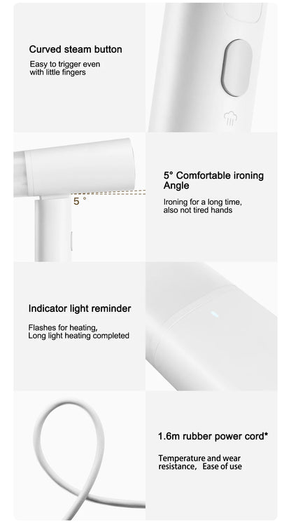 New MIJIA Handheld Garment Steamer 2 iron Home Electric Steam Cleaner Portable Foldable Mite Removal Flat Ironing Machine