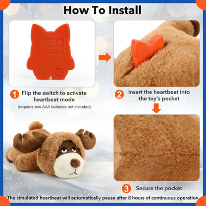 Plush Puppy Heartbeat Toys, Birthday Gifts, Rich Dog Puzzle Toys, Behavior Training, 16 Christmas