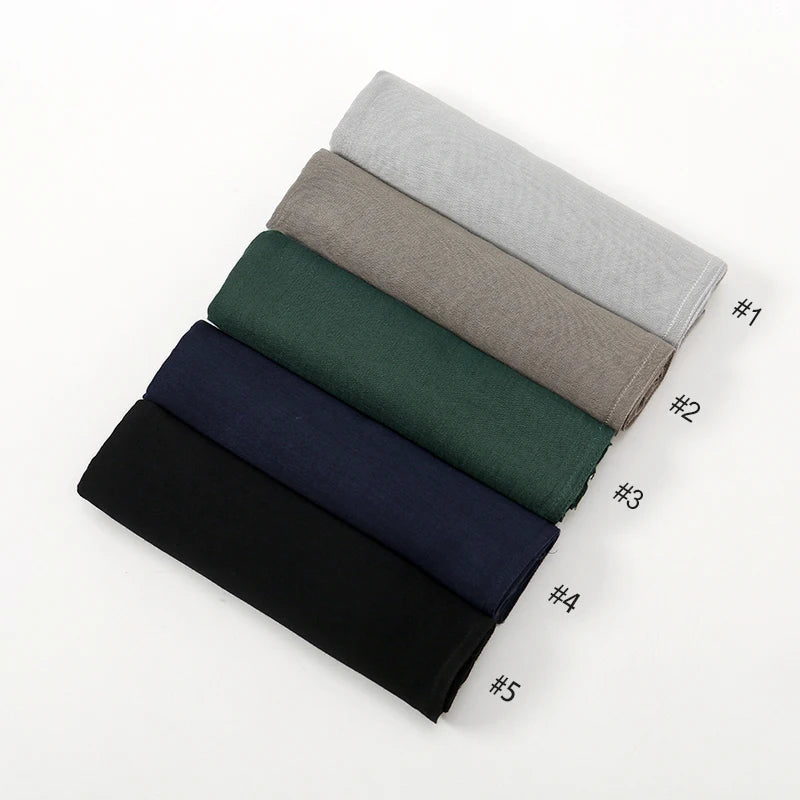 Fashion Modal Hijab Rayon Cotton Shawls Muslim Hijabs For Women Plain Scarf Big Size Headscarf Islamic Turban Headband 190*85cm