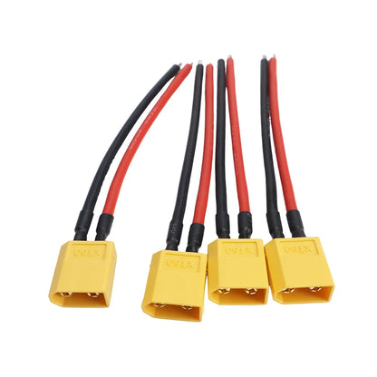 4pcs XT60 Battery Male Female Connector Plug - 10cm 14AWG Silicone Wire Cable for RC Airplane Lipo Battery ESC FPV Drone Expand
