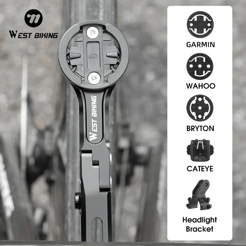 WEST BIKING Bike Speedometer Bracket Lightweight Integrated Bike Computer Extension Stand For Wahoo Bryyton Bicycle Accessories