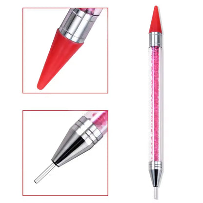 LINMANDA Rhinestone Dotting Tool Double Ended Rhinestone Dotting Crayon Rhinestone Application Tool Suitable for Home DIY