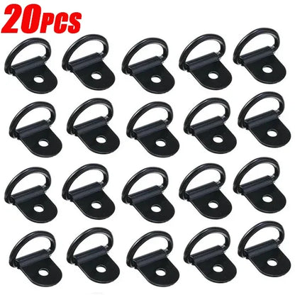10Pcs D Rings Tie Down Anchors Ring Pull Hook Iron Lashing Ring Load Fit for For Car Truck Trailer RV Van Boat Cargo Accessories