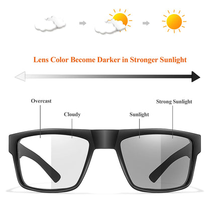 Fashion Polarized Color Changing Cycling Sunglasses Men Night Vision Car Driving Sunglass Dirt Bike Motorcycle  Glasses