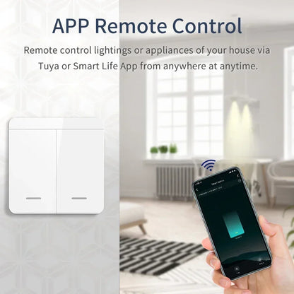Tuya Smart WiFi Switch For Lighting RF 433MHz Wireless Switch Smart Life APP Voice Control Work With Alice Alexa Google Home