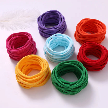 10pcs/lot Nylon Headband Baby Girl Accessories For Children's Hair Elastic Bands For Girls Toddler Headdress Baby Turban