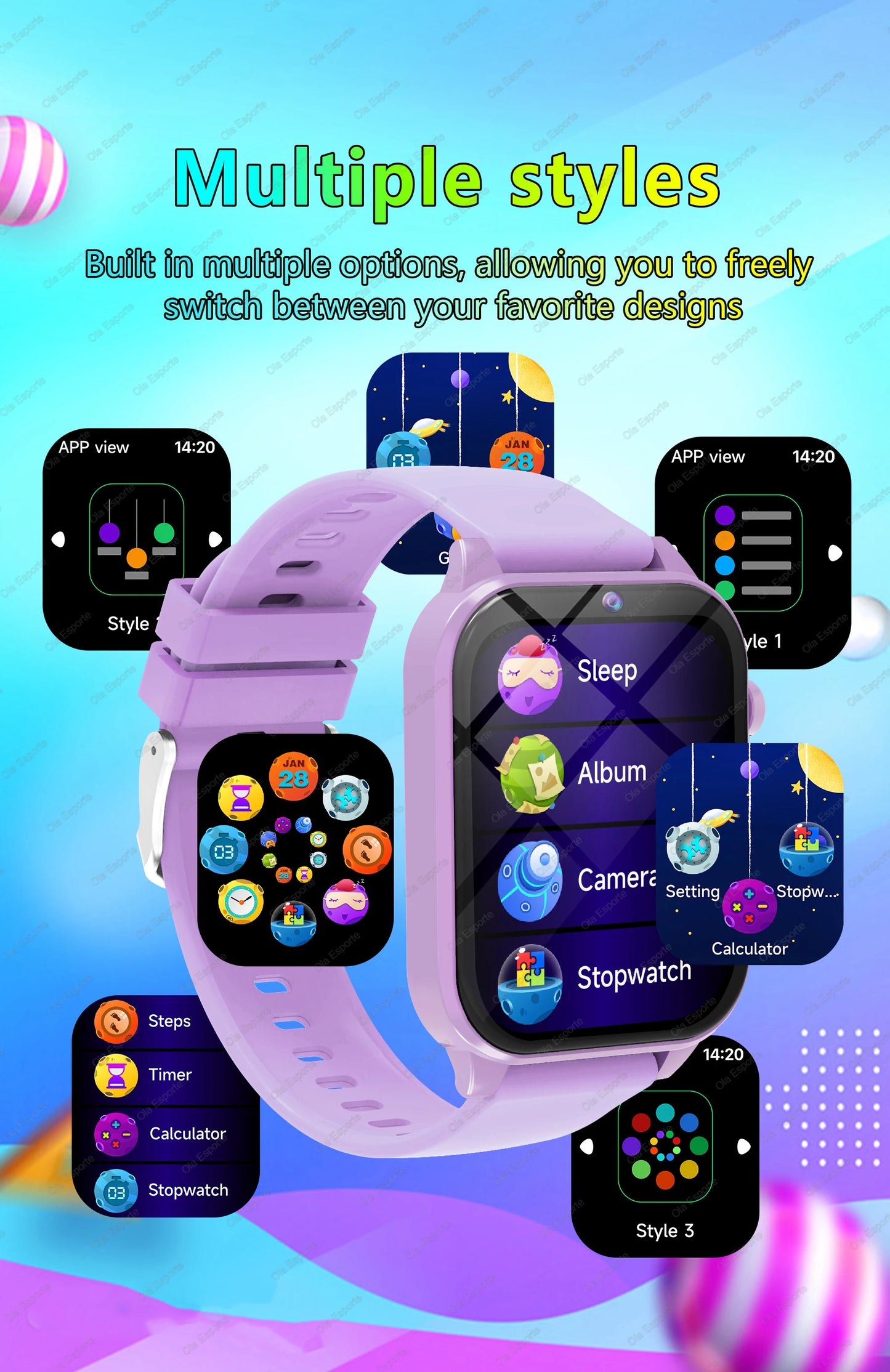 2026 New Kids Camera Smart Watch For Kids Games Sleep Monitor Flashlight Alarm Clock Boy Girl Gift Children Partner Smartwatch