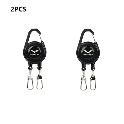 Outdoor Double Headed Clip Buckle, Work Permit Hanging Buckle, Keychain, Fishing Buckle, Telescopic Buckle, Easy to Pull Buckle