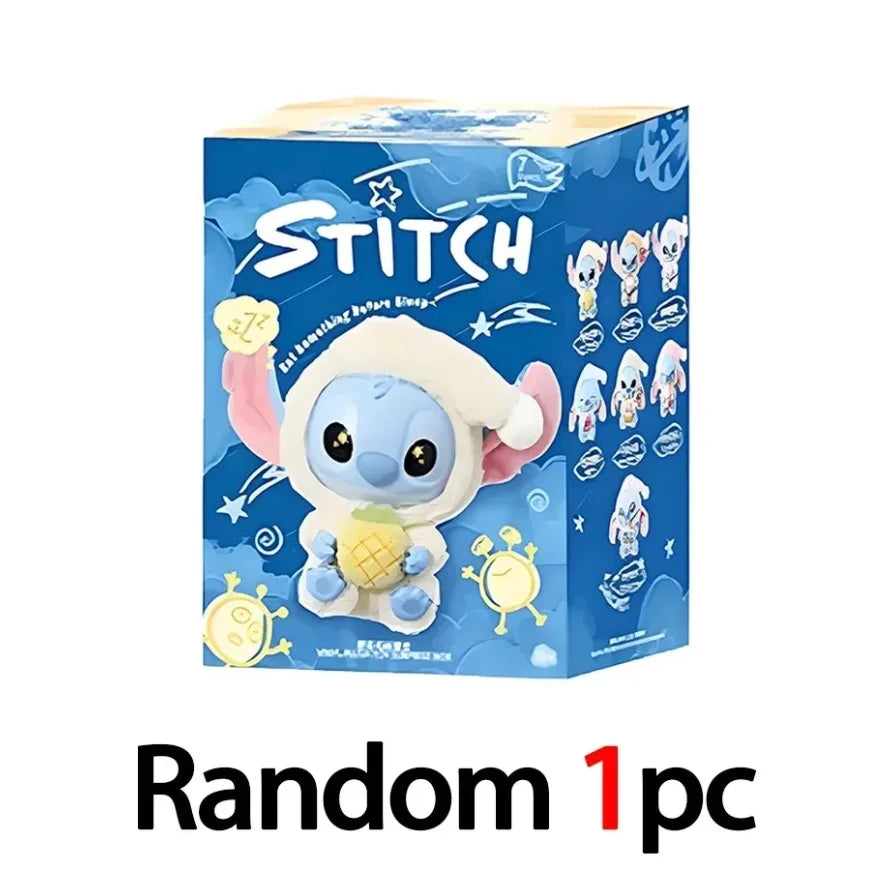 HOT Stitch Eat Something Before Sleep Series Blind Box Plush Vinyl Toys Cute Doll Labu V3 Mystery Box Bag Pendant Decor Gift