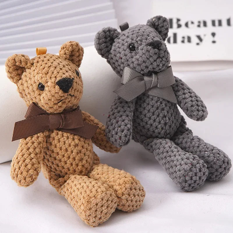 16cm Soft Stuffed Pineapple Bear Plush Toys Mini Teddy Bear Dolls Toy Small Gift for Party Wedding Keychain Bag Pendant Toy Gift
