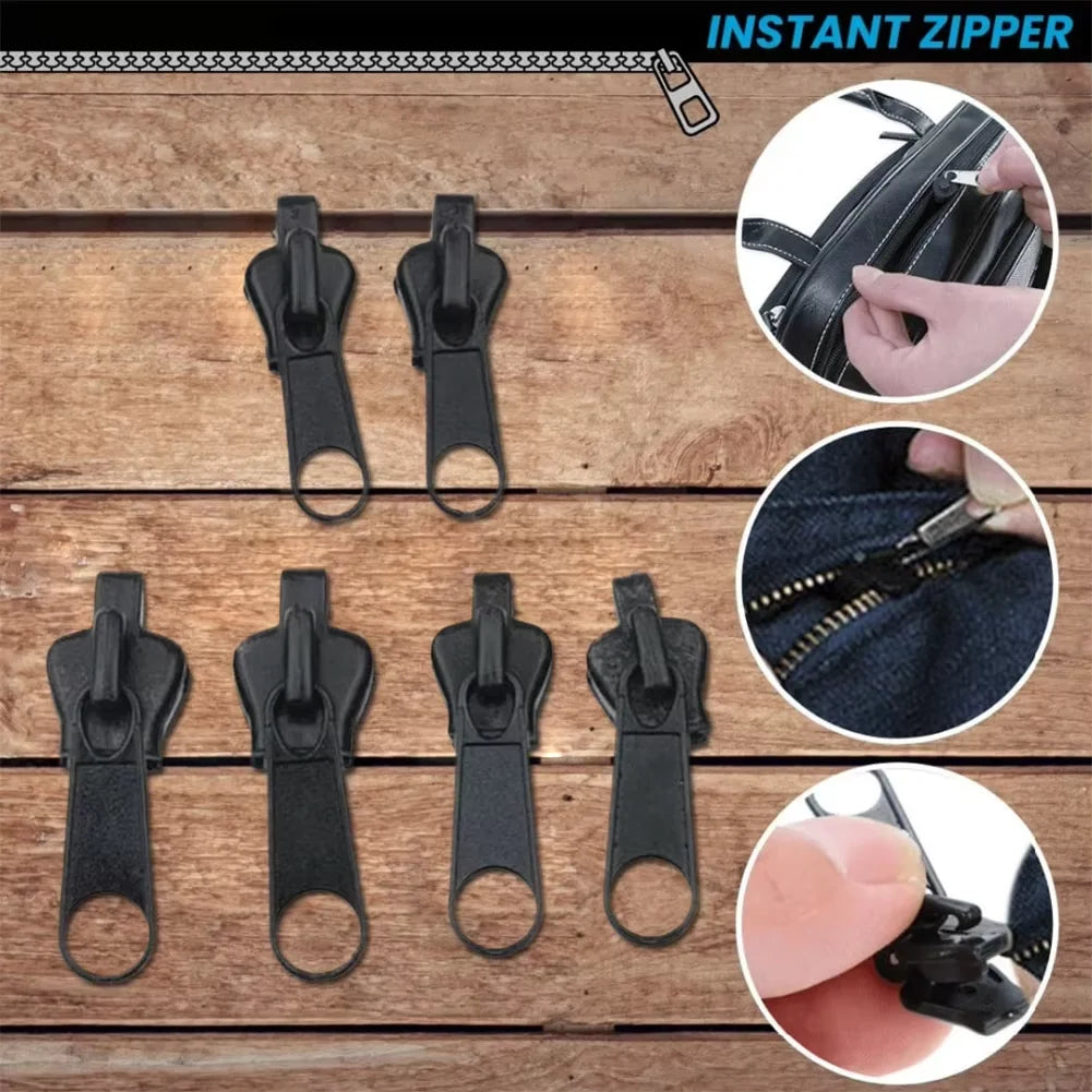 Universal Instant Fix Zipper Pull 3Size Repair Kit Replacement Zip Slider Teeth Rescue New Design Zippers For Sewing Clothes Bag