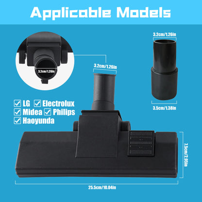 Universal Vacuum Cleaner Brush, 35/32 mm Floor Nozzle, Vacuum Cleaner Accessories, for AEG, Bosch, Siemens, Panasonic, Philips