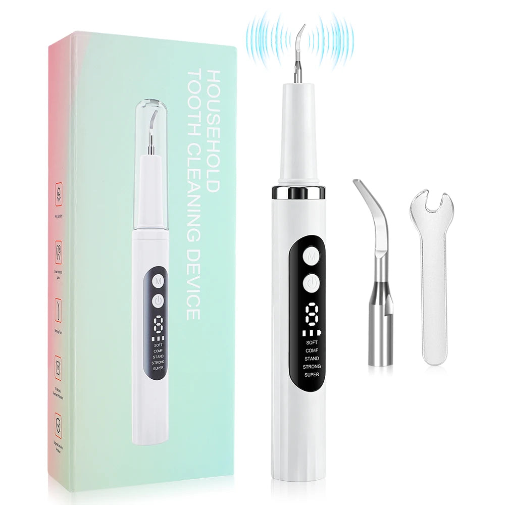 Intelligent Ultrasonic Dental Scaler Teeth Tartar Remover 5 Modes Electric LED Teeth Cleaner Tooth Stone Calculus Plaque Removal