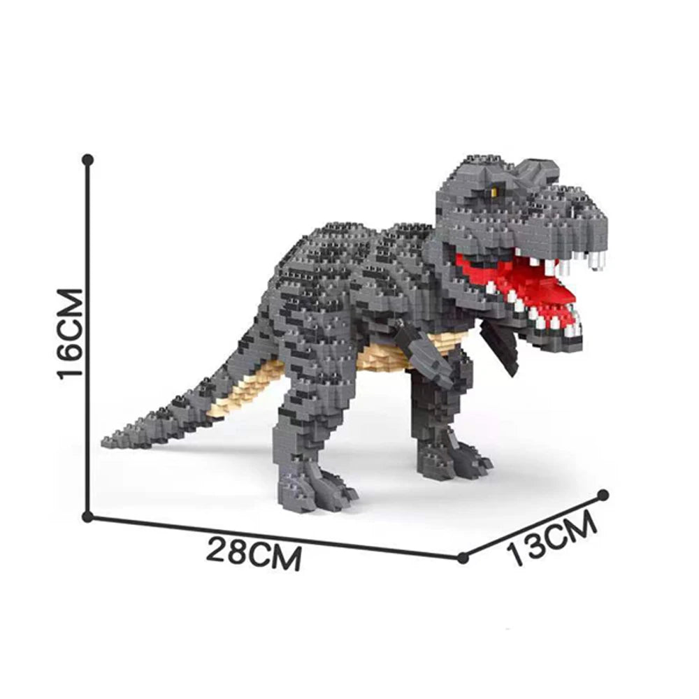 Knew Built Micro Mini Building Blocks Toys Create Your Green Dinosaur Jungle Perfect Children’s Playmate and Decorative Ornament