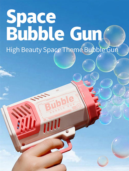 40 hole handheld massive foaming space light bubble machine electric children's toys without battery without bubble water