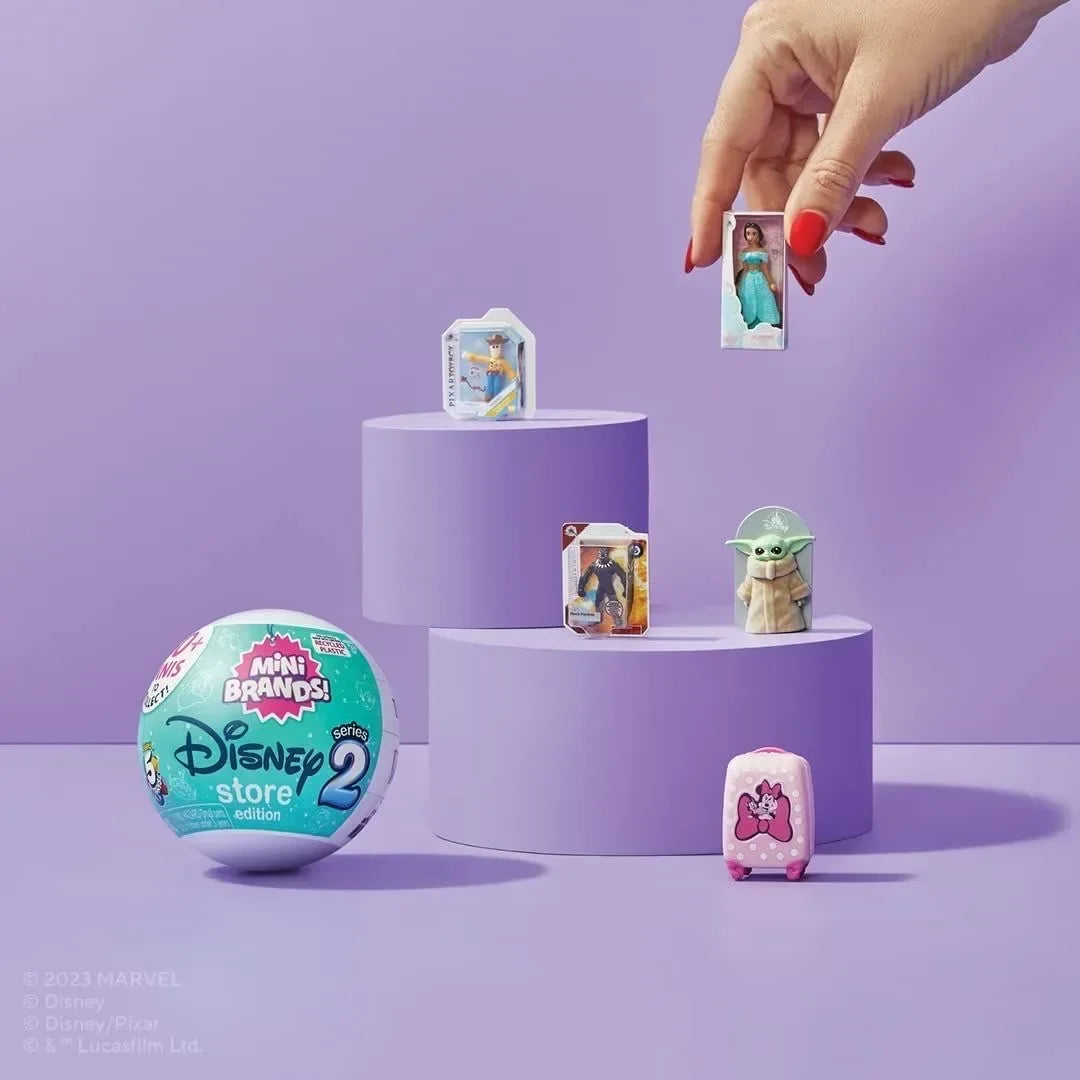 5 Surprise Disney Mini Brands Collectible Toys Disney Store Edition 2 Mystery Capsule Real Miniature Doll Collectible Toys Gifts