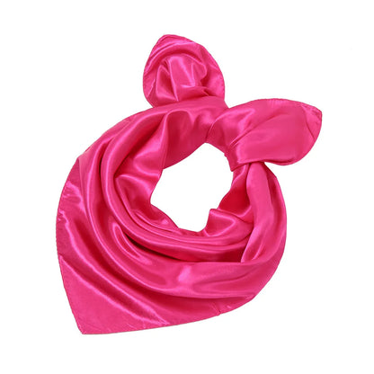 Women New Plain Satin Solid Color 60x60cm Square Scarf Girl Simulation Silk Performance Small Scarves Best Party Gift