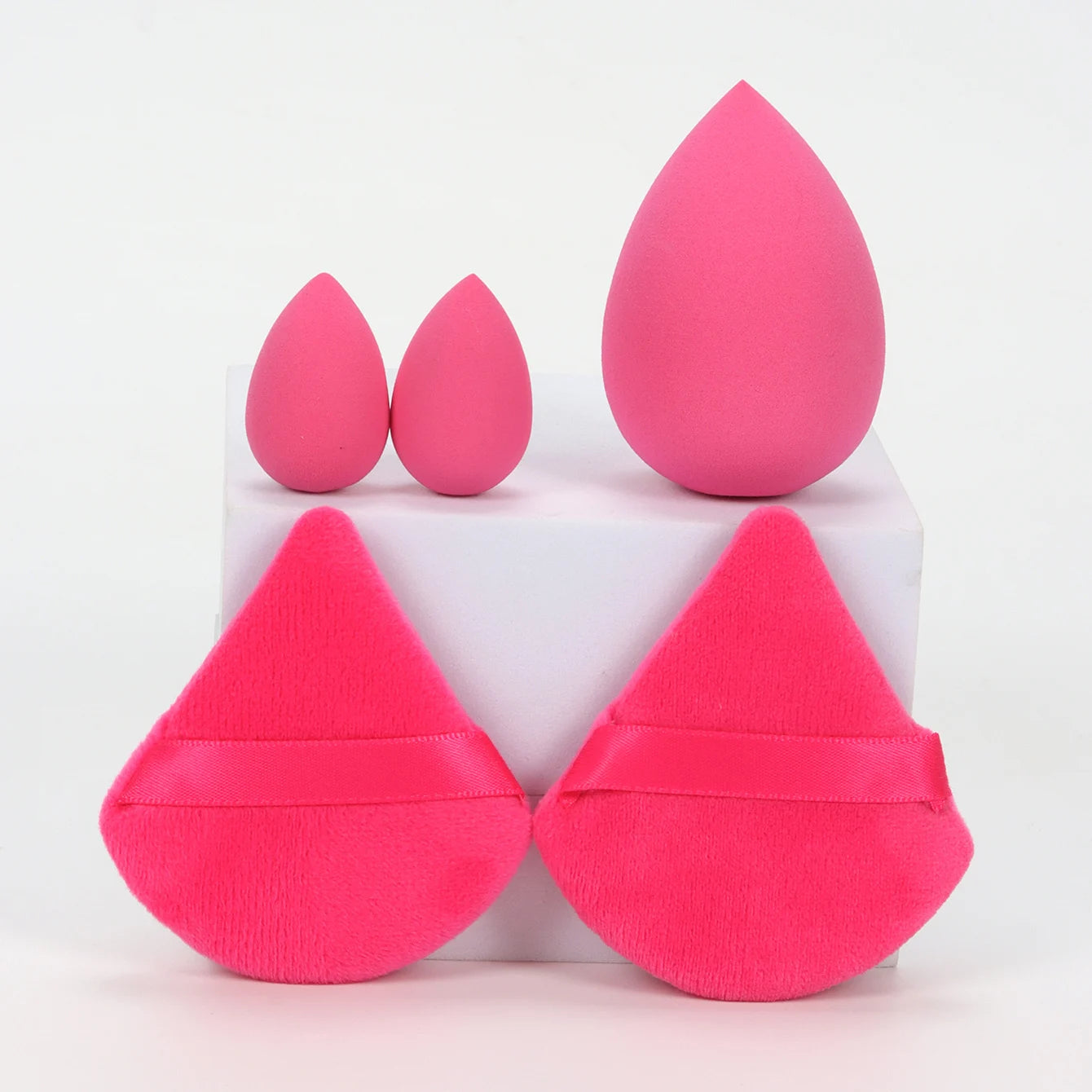 5Pcs Professional Makeup Sponge Set - Soft, Gentle, Multi-Purpose Tools for Perfect Foundation, Powder and Blush Application