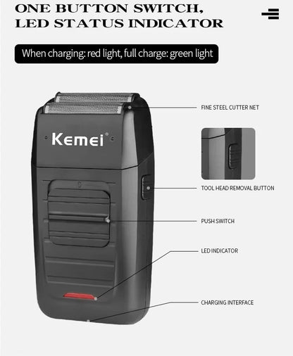 Kemei Professional Electric Hair Clippers USB Rechargeable Barber Trimmer Men's Electric Shaver Clippers KM-2299 KM-1102 Kit