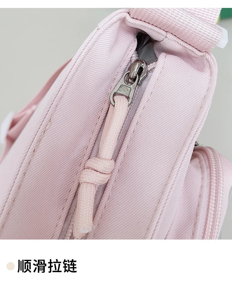 College Style Crossbody Bag with Large Capacity for Class Book Carrying Mailman Bag for Girls Casual Shoulder Crossbody Bag