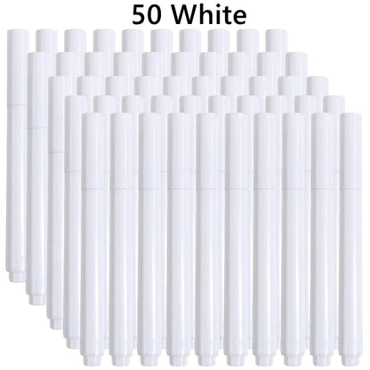 Liquid Chalk Erasable Pen 3-100Pcs White Marker for Glass Windows Blackboard Chalkboard Whiteboard Marker Drawing Chalk Pens