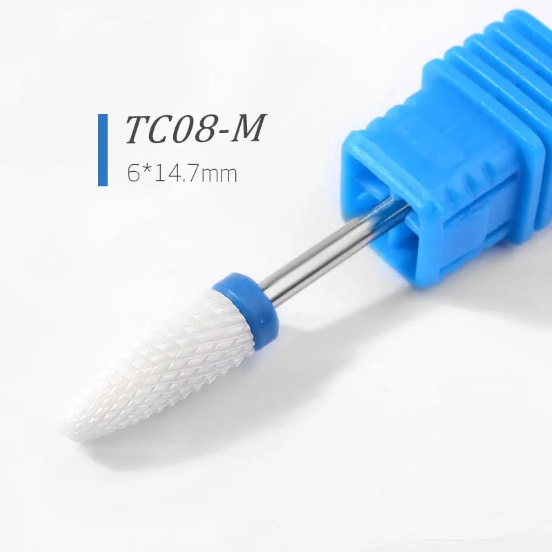 1/5pcs Ceramic Nail Drill Bits Milling Cutter Nail Files Grinding Head Electric Pedicure Manicure Polish Cuticle Clean Nail Tool