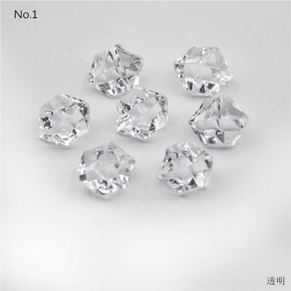 100PCS Plastic Gems Ice Grains Colorful Stones Children Jewels Acrylic Jewels Ice Counter Crystal Diamonds DIY Crafts Beads Toy