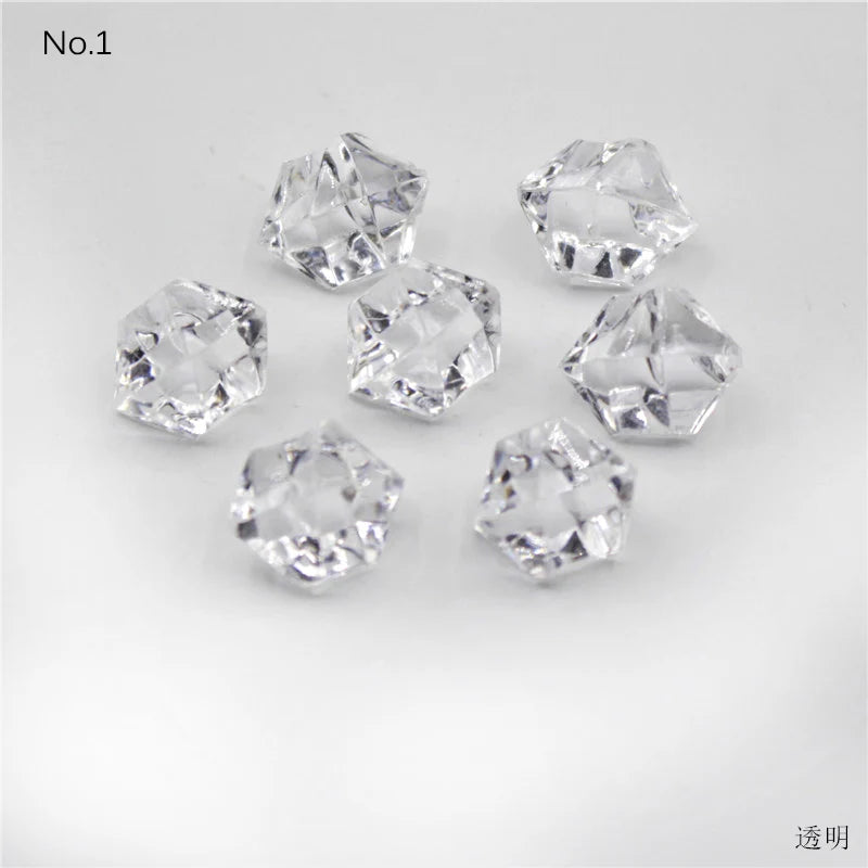 100PCS Plastic Gems Ice Grains Colorful Stones Children Jewels Acrylic Jewels Ice Counter Crystal Diamonds DIY Crafts Beads Toy
