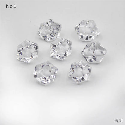 100PCS Plastic Gems Ice Grains Colorful Stones Children Jewels Acrylic Jewels Ice Counter Crystal Diamonds DIY Crafts Beads Toy