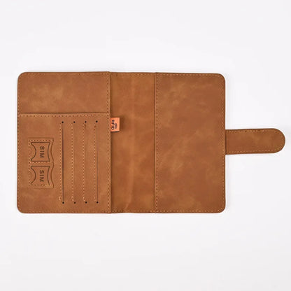 Travel Passport Cover Holder Case PU Leather Men Women Ticket Wallet Protective with Credit Card Holder Protector Cover Case
