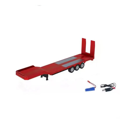 HUINA 1501 770S 1/18 19CH 2.4G RC Alloy Tractor Truck Engineering Trailer Truck with Light and Sound Toys for Boys Adults Gifts