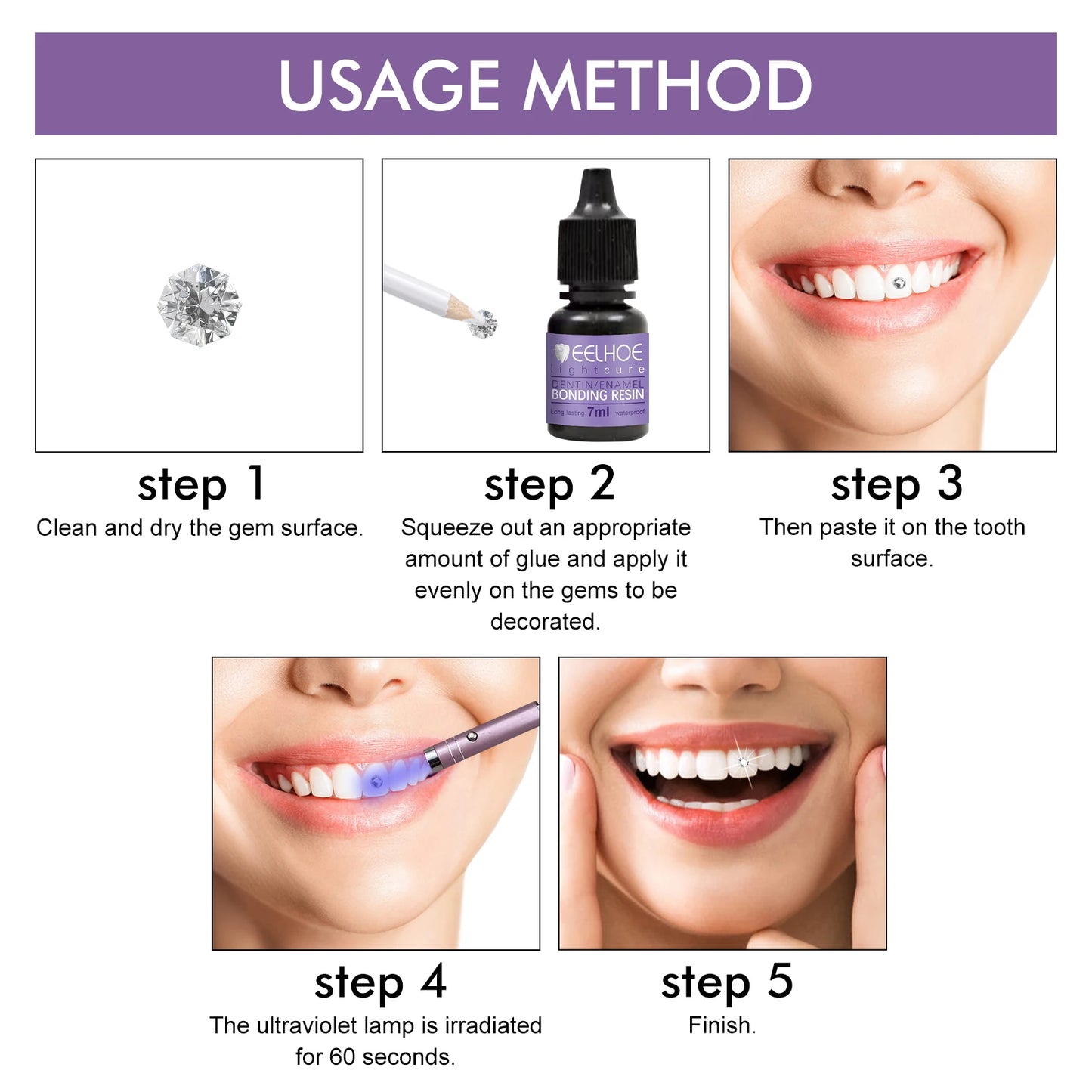 Tooth Gem Glue Dental Adhesive for Tooth Gems Diamond Kit Glue Teeth Crystal Jewelry Sturdy Tooth Jewelry Orthodontic Gel