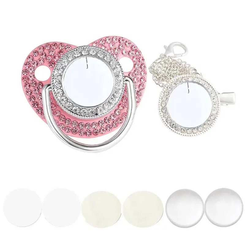 Only Blank Newborn Pacifier Clip Holder Baby Shower Gift Toddler Pacifier Dummy Baby Teether Infant Nipple BPA Free