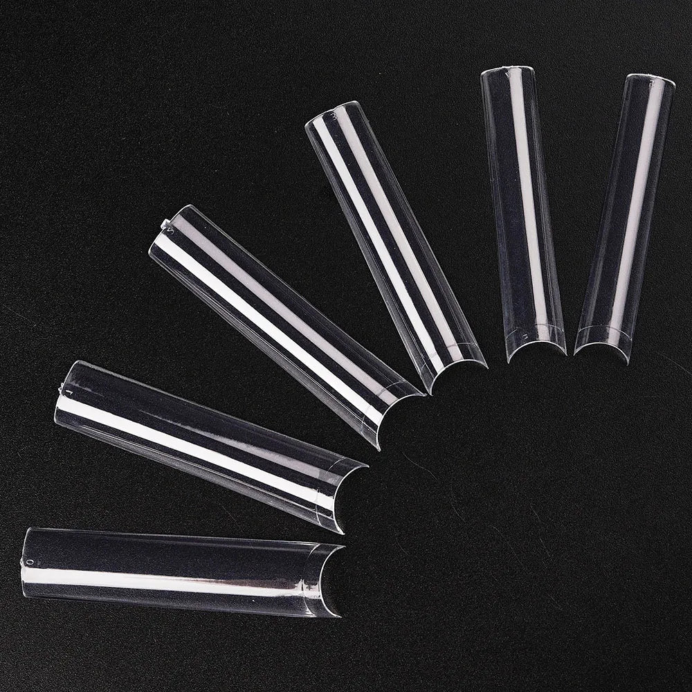 3XL Long Coffin/Square Acrylic False Nail Tip Half Cover C Curved Straight Nail Tips Manicure Nail Art Decoration ToolFake Nails