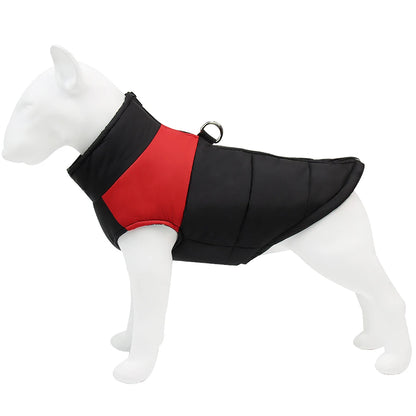 Winter Big Dog Clothes Waterproof Vest Jacket For Small Dogs Cats Outdoor Warm Puppy Coat With D Ring Labrodor Pug Pet Costume