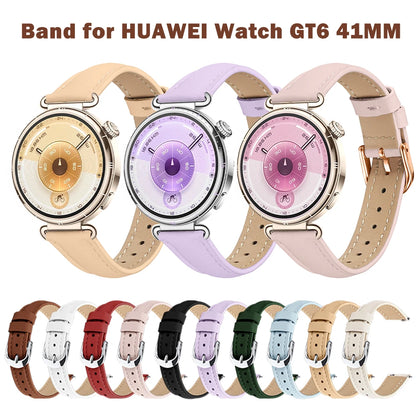 Leather Band Suitable for Huawei Watch GT6 41mm High-end Texture Wristband Compatible with Huawei Watch 5 42mm GT5 GT4 41mm