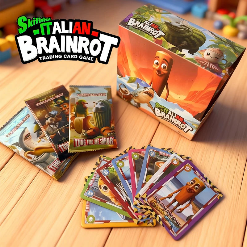 Italian Brainrot Collection Cards Trading Cards Game Card Battle Carte Toystung Sahur Tralalero Tralala For Fans Children Gift