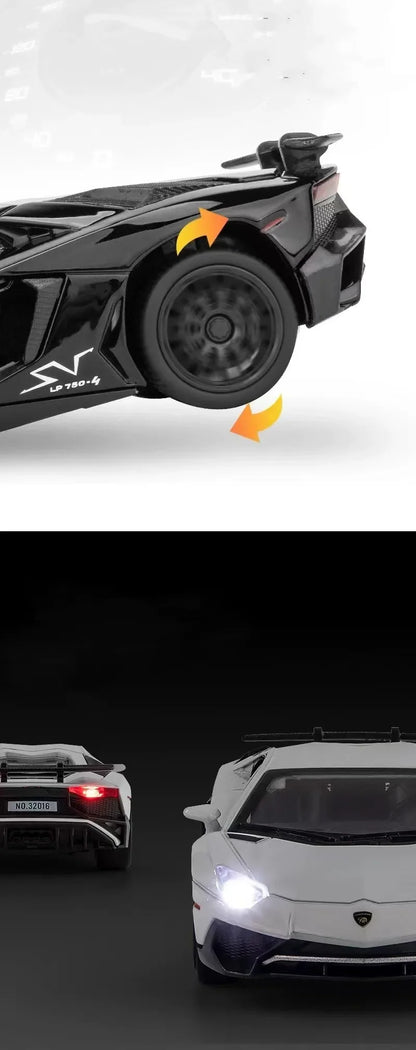 1:32 Lamborghinis SV LP750-4 Alloy Sports Car Model Diecast & Toy Metal Vehicle Simulation Car Model Collection Children's Gifts