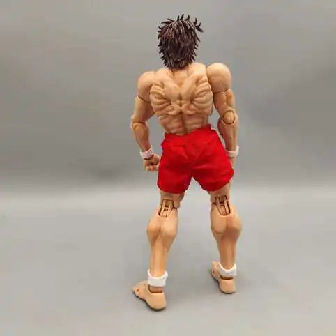 kucikuji 1/12 Scale Anime Baki Hanma Oni Action Figure Real Man Assembly Model Figurine Office Desktop Decoration Ornaments