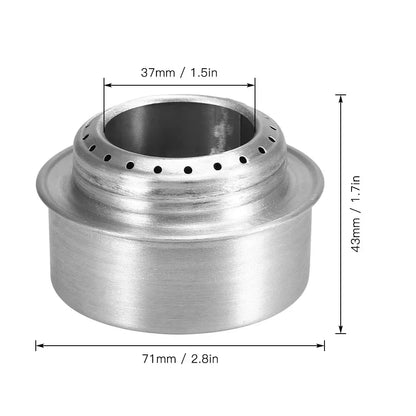 Portable Mini Aluminum Alloy Alcohol Camping Stove with Lid for Outdoor Hiking and Backpacking