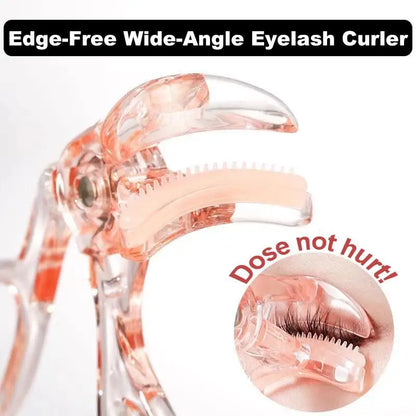 With Frameless Toothed Comb Eye Makeup Tool Professional Curling Tool Portable Wide-Angle Eyelash Clip Lasting Eyelash Curler