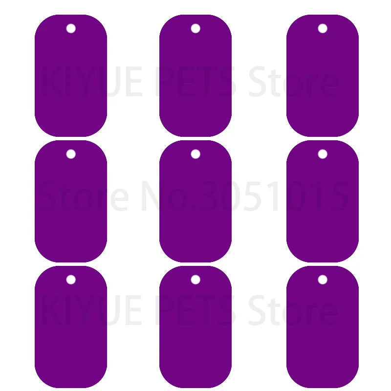 100Pcs Dog Tag Military Pet Id Tags Aluminum Name Pendant Blank Dog Tags Personalized Customized Dog Tag