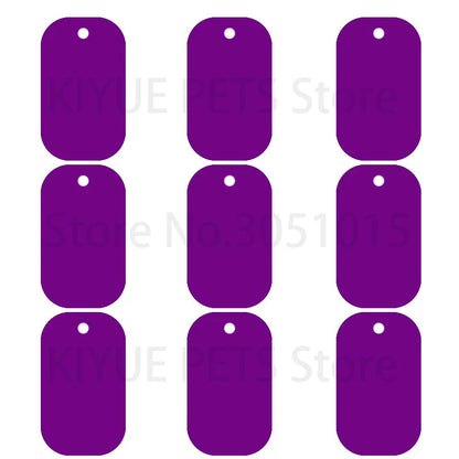 100Pcs Dog Tag Military Pet Id Tags Aluminum Name Pendant Blank Dog Tags Personalized Customized Dog Tag