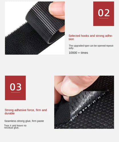 Wholesale Double Sided High Adhesive Fixed Stickers Car Accessories Hook-and-loop Fastener Self-adhesive Attaches Scratch Strap