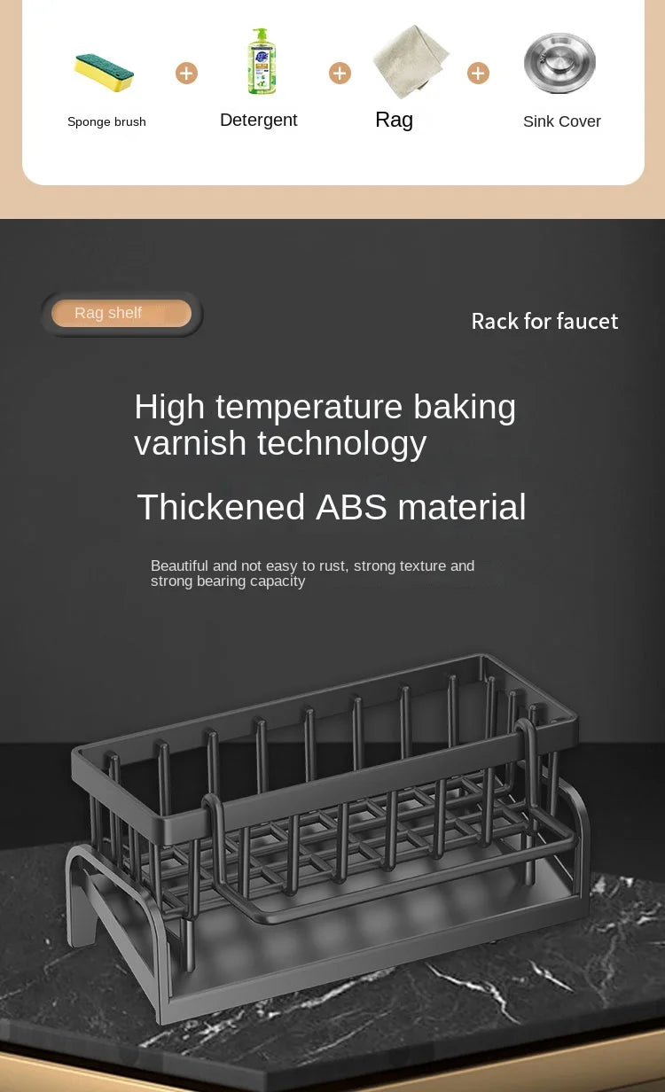 Kitchen Shelf Cleaning Cloth Storage Draining Rack Household Detergent Sponge Rack Water Sink Water Sink Water Sink Artifact