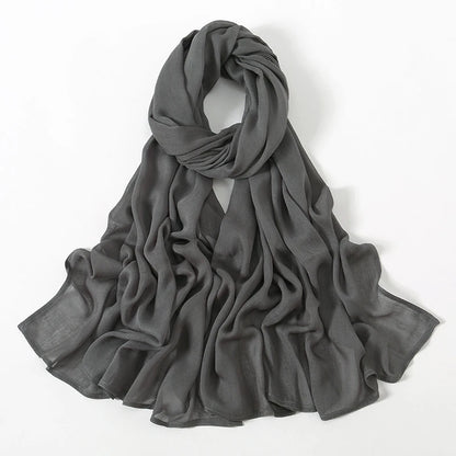 Fashion Modal Hijab Rayon Cotton Shawls Muslim Hijabs For Women Plain Scarf Big Size Headscarf Islamic Turban Headband 190*85cm