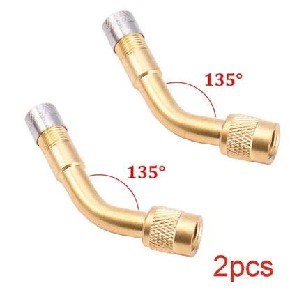 45 90 135 Degree Angle Bent Valve Adaptor Tyre Tube Valve Extension Adapter for Motorcycle Truck Car Moto Bike