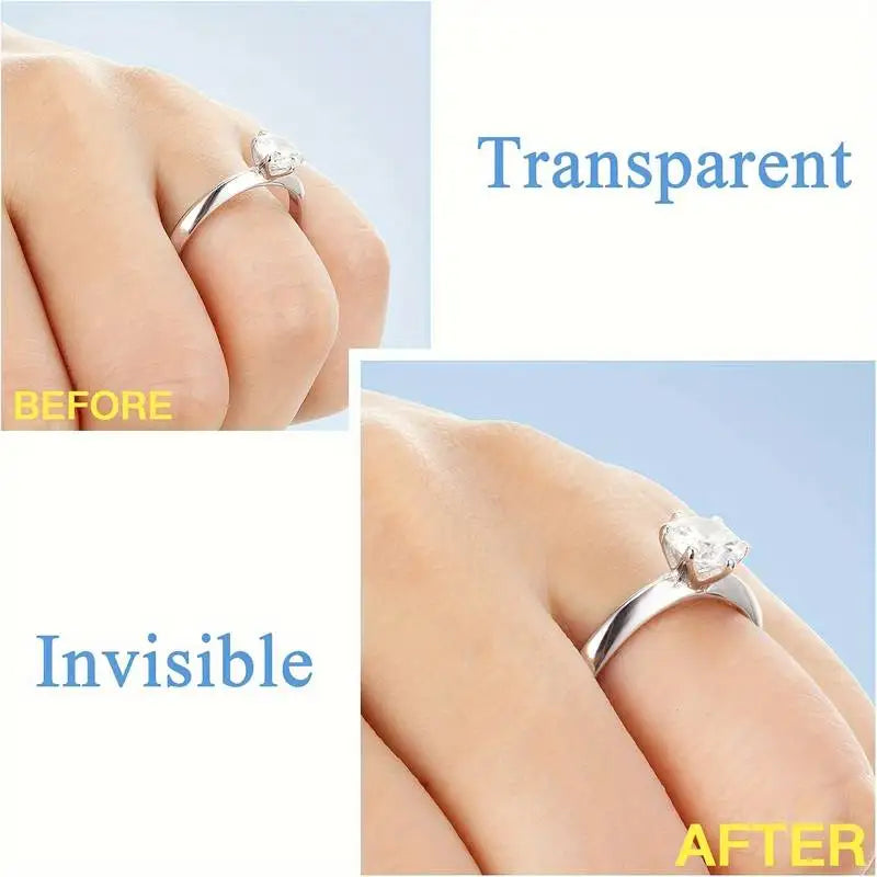 8 Sizes Silicone Invisible Clear Ring Size Adjuster Resizer Loose Rings Reducer Ring Sizer Fit Any Rings Jewelry Tools
