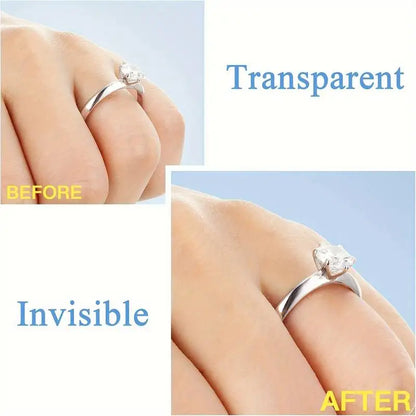 8 Sizes Silicone Invisible Clear Ring Size Adjuster Resizer Loose Rings Reducer Ring Sizer Fit Any Rings Jewelry Tools